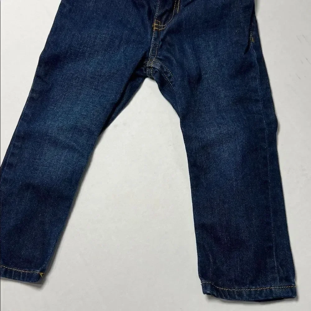 Carter’s dark blue denim straight leg jeans adjustable waist size 3T